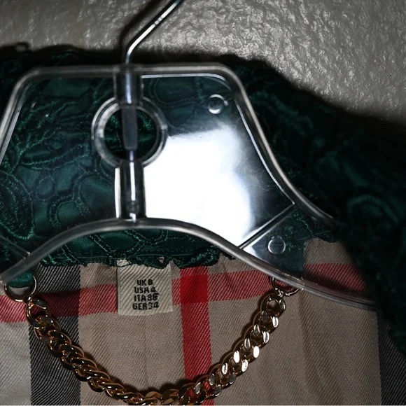 Burberry Emerald Lace Trench Coat - Picture 12 of 13